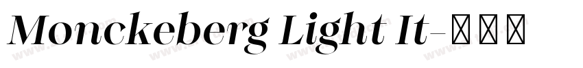 Monckeberg Light It字体转换